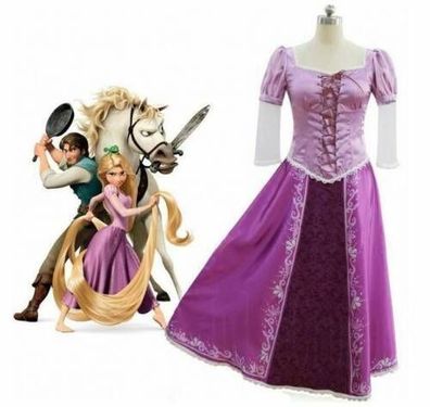 Erwachsene Prinzessin Rapunzel Kostum Tangled Fairytale Princess Cosplay Kostum