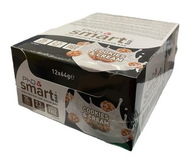 Smart Bar, Cookies & Cream - 12 bars