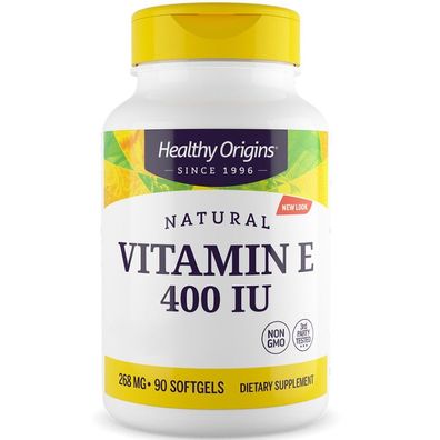 Healthy Origins, Natural Vitamin E, Depot, 400 IU, 90 Weichkapseln