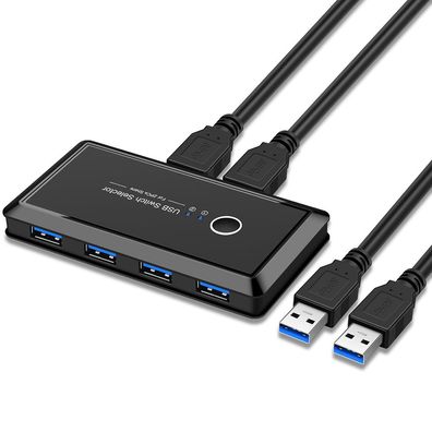 UGREEN USB 3.0 Switch USB Switch für 2 PCs 2 In 4 Out KVM Switch mit 2 USB 3.0