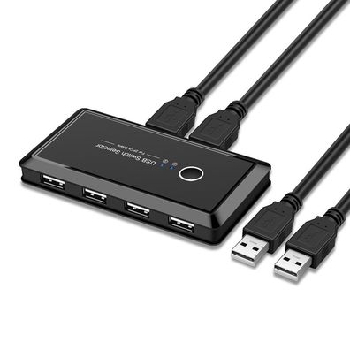 USB Switch 2 in 4 Out USB Switch für 2 PC-Teile 4 USB-Geräte für Drucker,