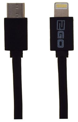 2Go USB Datenkabel USB-C auf Apple lightning 1 Meter Schwarz