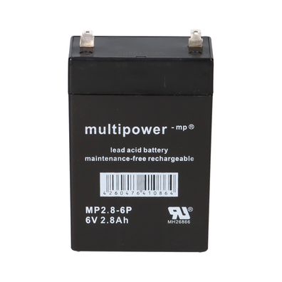 PB Akku Multipower MP2,8-6P für Dräger Oxypack 2 - 6V 2,8Ah