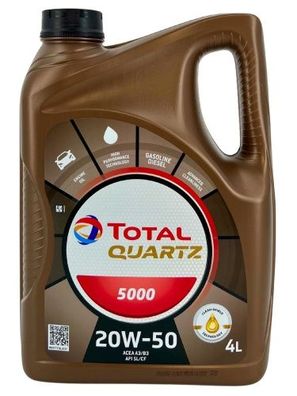 Total Quartz 5000 20W-50 4 Liter