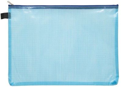 Foldersys Reißverschluss-Beutel A5 mit Zip blau Folie blau transparent