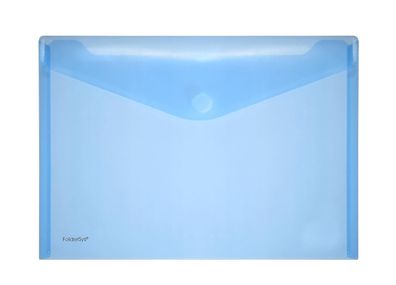 Foldersys Sichttasche A4quer trans blau