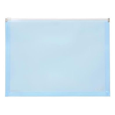 Foldersys Gleitverschluss-Beutel A4 Dehnfalte PP blau transluzent