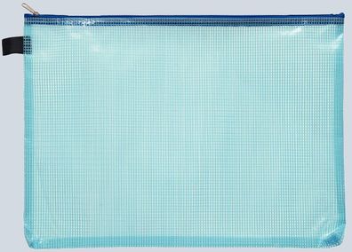 Foldersys Reißverschluss-Beutel A4 mit Zip blau Folie blau transparent