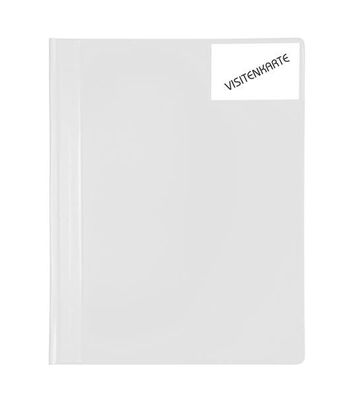 Foldersys Dauer-Schnellhefter mit weissen Heftzungen Taschen vorn + innenA4 weiß