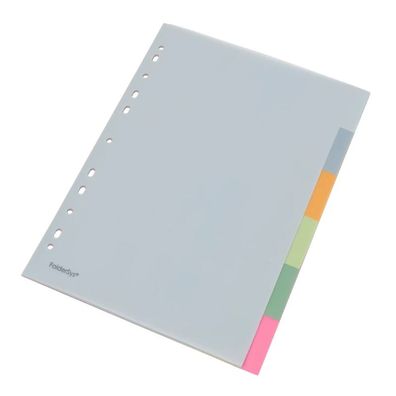 Foldersys PP-Register A4 6-tlg. EURO-Lochung 6-farbig Satz