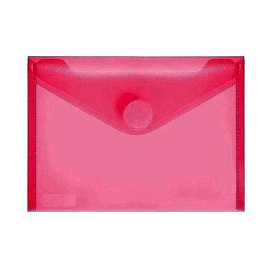 Foldersys Sichttasche A6quer rot klar