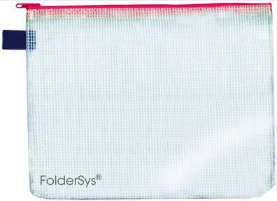 Foldersys Reissverschluss-Beutel B6 mit Zip rot