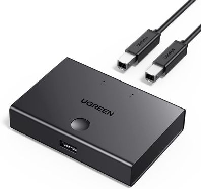 UGREEN USB Switch 2 PC auf 1 USB Gerät Drucker Scanner Maus Umschalter USB A/ B