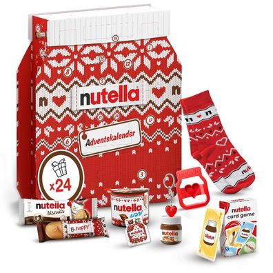 Nutella Schokoladen Kinder Adventskalender 2023 Weihnachten Süßigkeiten Geschenk