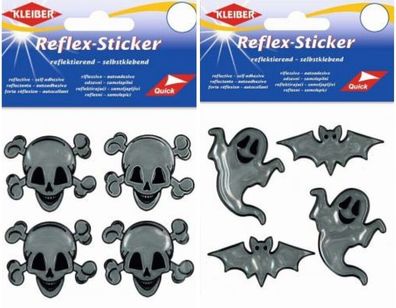 Kleiber Reflex-Sticker Halloween - Selbstklebende, reflektierende 4er Sets