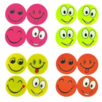 Kleiber Reflex-Sticker Funny Faces - Selbstklebende, reflektierende 4er Sets