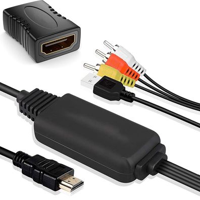 HDMI zu RCA Kabel/ HDMI zu 3RCA Composite Video Audio Kabel Konverter für