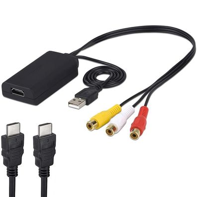 HDMI-zu-Cinch-Kabel, HDMI-zu-Cinch-Wandler, AV 3RCA CVBS Composite zu 1080P