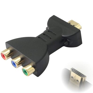 HDMI-Stecker auf 3 Cinch-Buchse Composite AV Audio Video Adapter Konverter