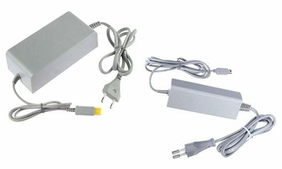 Wii U Controller Gamepad Stromkabel + Wii U Konsolen Netzteil Ladekabel