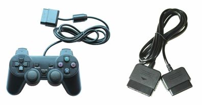 Controller Gamepad + Verlängerungskabel für Playstation 1 und Playstation 2