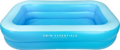 Swim Essentials Rechteckiger Swimming Pool 200 cm Blau 211 x 132 x 46 cm