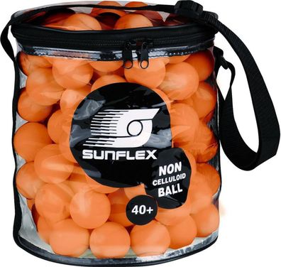Sunflex Balltasche inkl. 144 Tischtennisbälle 40+ orange