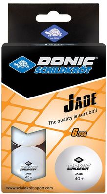Donic Tischtennisbälle Jade Poly 40+ 6 Stück weiß