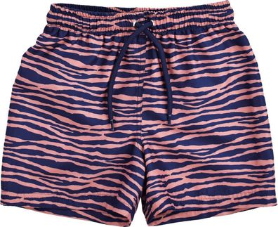 Swim Essentials Schwimmboxershorts, für Jungen blau/ orange Zebra Muster 74/80