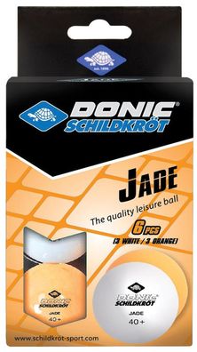 Donic Tischtennisbälle Jade 6 Stück 3x weiß, 3x orange