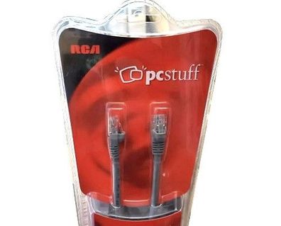 RCA Netzwerkkabel CAT5e Patchkabel Ethernet LAN DSL Kabel RJ45 Stecker 1,5m Grau