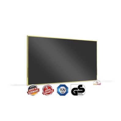 Infrarot-Glasheizung infranomic Standard 250 Watt, 90 x 35 cm, schwarz glänzend, Alur