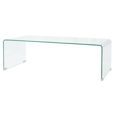 vidaXL Couchtisch Hartglas 98x45x30 cm Transparent