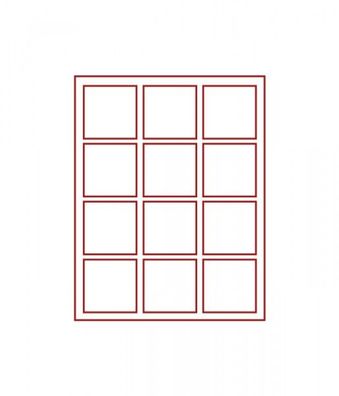 Lindner d-box 2812 - 12 Fächer - Standard / rote Einlage