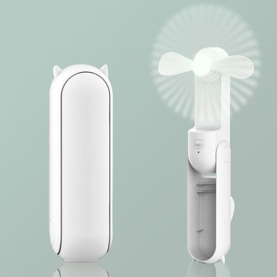 Hand-Mini-Ventilator, 3-in-1-Handventilator, tragbar, USB, Weiß