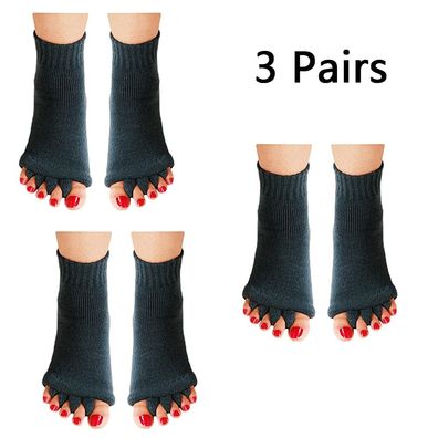 Zehenspreizer-Socken für Yoga Fuß Ausrichtung Socken Blau grau