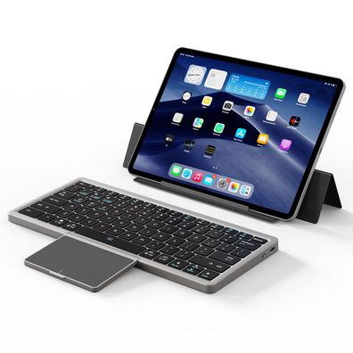 Universal-Bluetooth-Tastatur mit Abdeckung und Ständer, wiederaufladbare