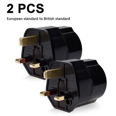 2X Reiseadapter Adapter Stecker für England - Reisestecker Stromadapter EU zu