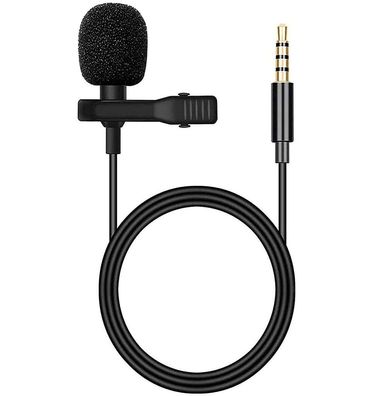 Lavalier Mikrofon, Lavalier Mikrofon für Handy und PC, Ansteckmikrofon mit