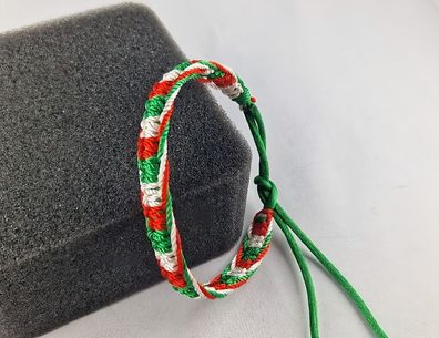 Armband Italien Fahne Italienische Farben Armreif Modeschmuck Geflochten Knoten
