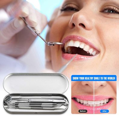 Zahnpflege Set 5 Prämie Zahnreinigung Zahnsteinentferner Zahnsonde Mundspiegel