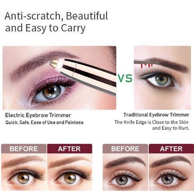 Wiederaufladbarer Augenbrauen trimmer, Gesichtshaarentferner für Frauen