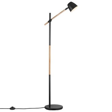 Nordlux THEO Stehlampe schwarz Holz GU10 mit Kabelschalter 53,6x25x130,5cm