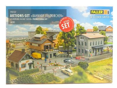 Aktions Set Bahnhof Feldkirchen, Faller H0 190137 neu OVP