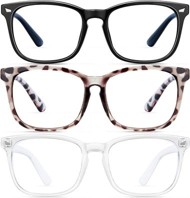 Blaulicht-blockierende Brille für Damen/ Herren, 3er-Pack, Computer-Rea