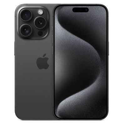 Apple iPhone 15 Pro - 512GB - Titan Schwarz inkl. Silikon Case & Schutzglas