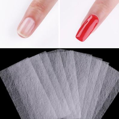 100 Stücke Fibernails für Nagelverlängerung, Nail Extension Silk Fiberglass