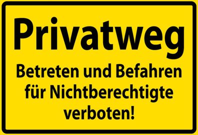 Top-Schild, 20 x 30 / 30 x 40 cm, Privatweg, Betreten, Befahren verboten, Neu, OVP