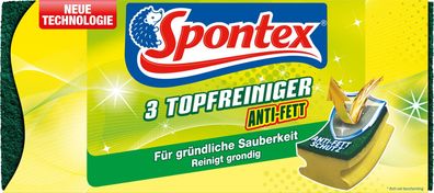 Spontex Topfreiniger Anti - Fett 3er Topf Pfannen Geschirr