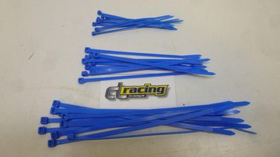 Kabelbindersatz cable zip ties trial Motorrad Motocross passt an Yamaha Yz blau